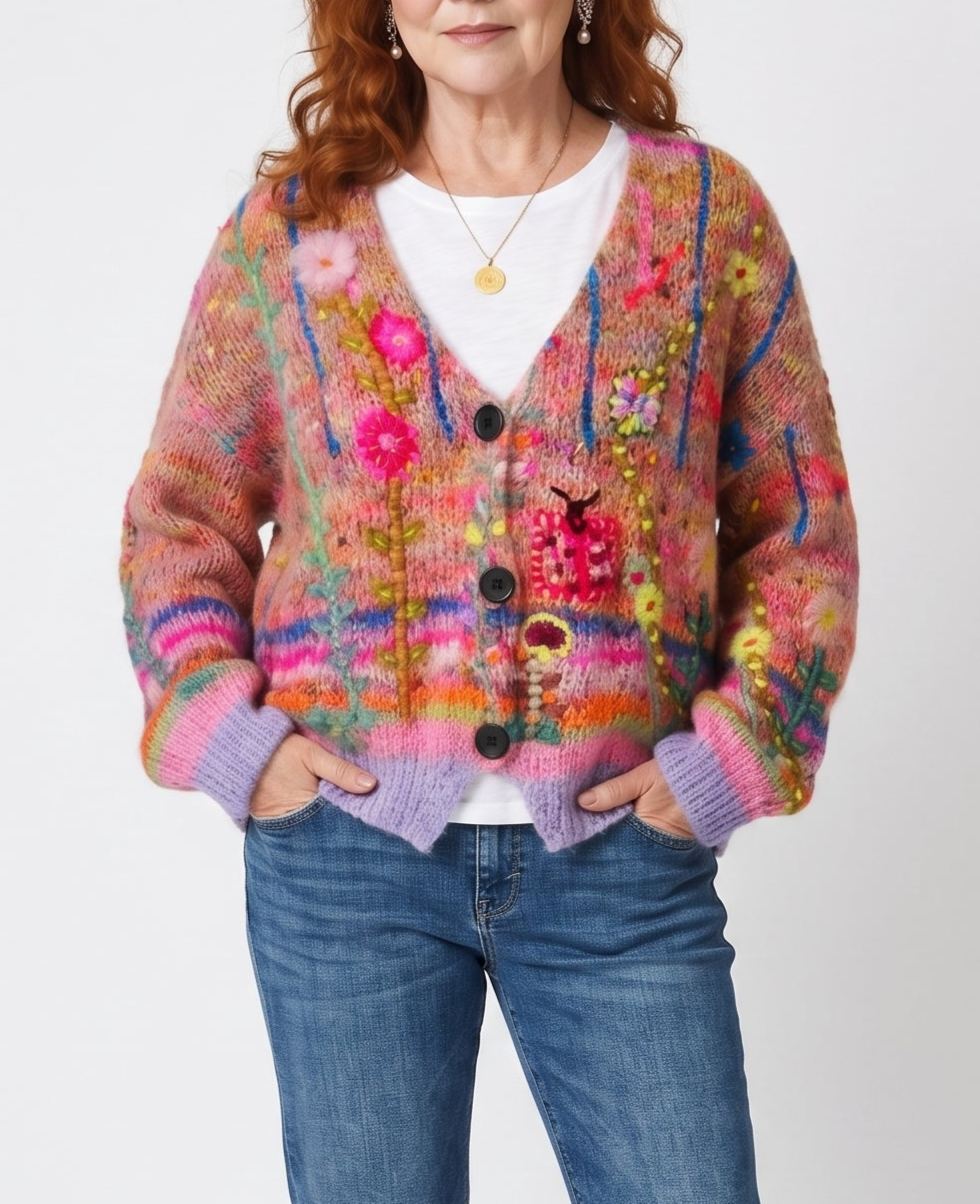 Soft Floral Knit Cardigan