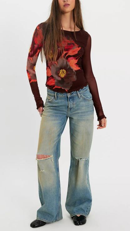 Hot Sales - Printed Long Sleeve Top