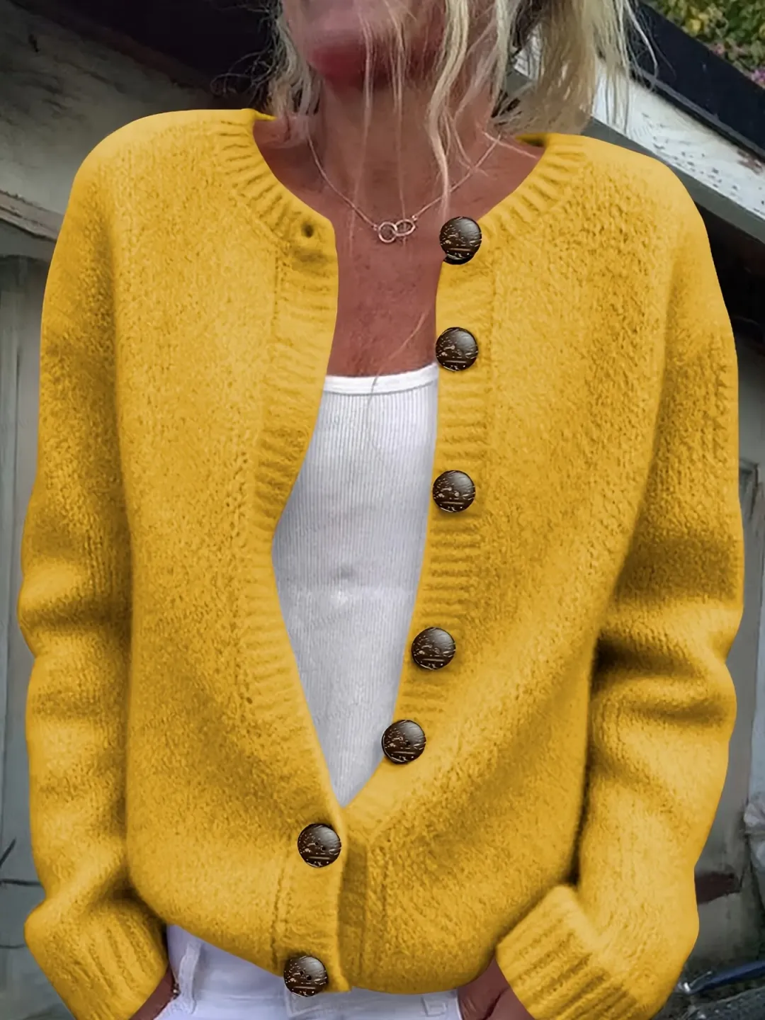 Neu eingetroffen 🔥 Luxuriös weiche Strickjacke mit Knopfleiste