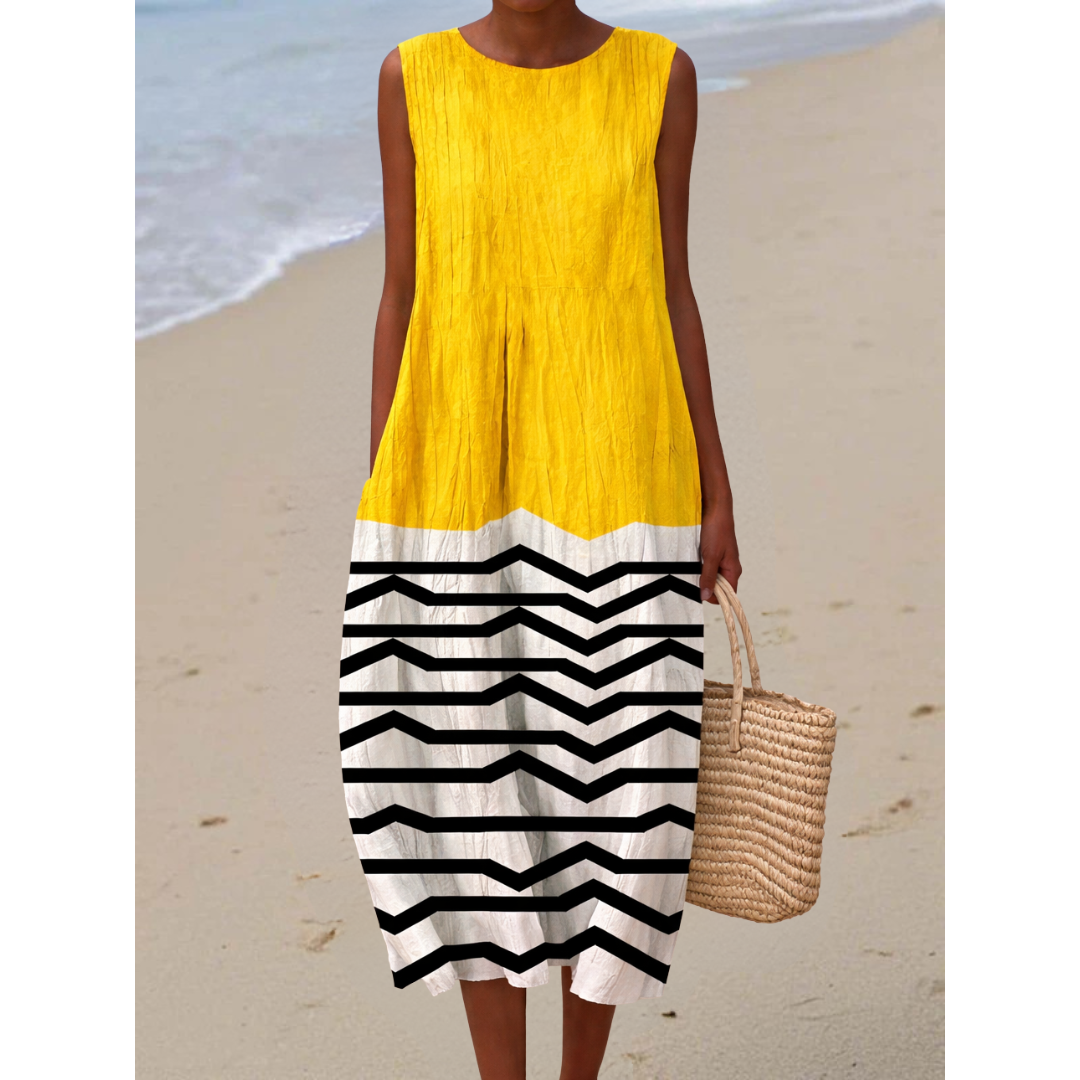 Zirelle | Robe Midi Contraste Graphique