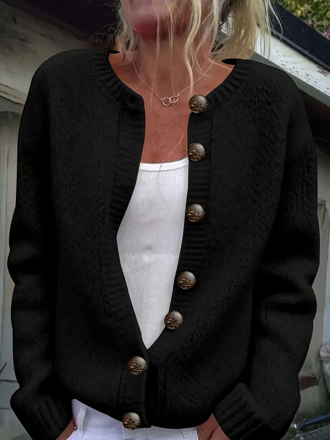 Neu eingetroffen 🔥 Luxuriös weiche Strickjacke mit Knopfleiste
