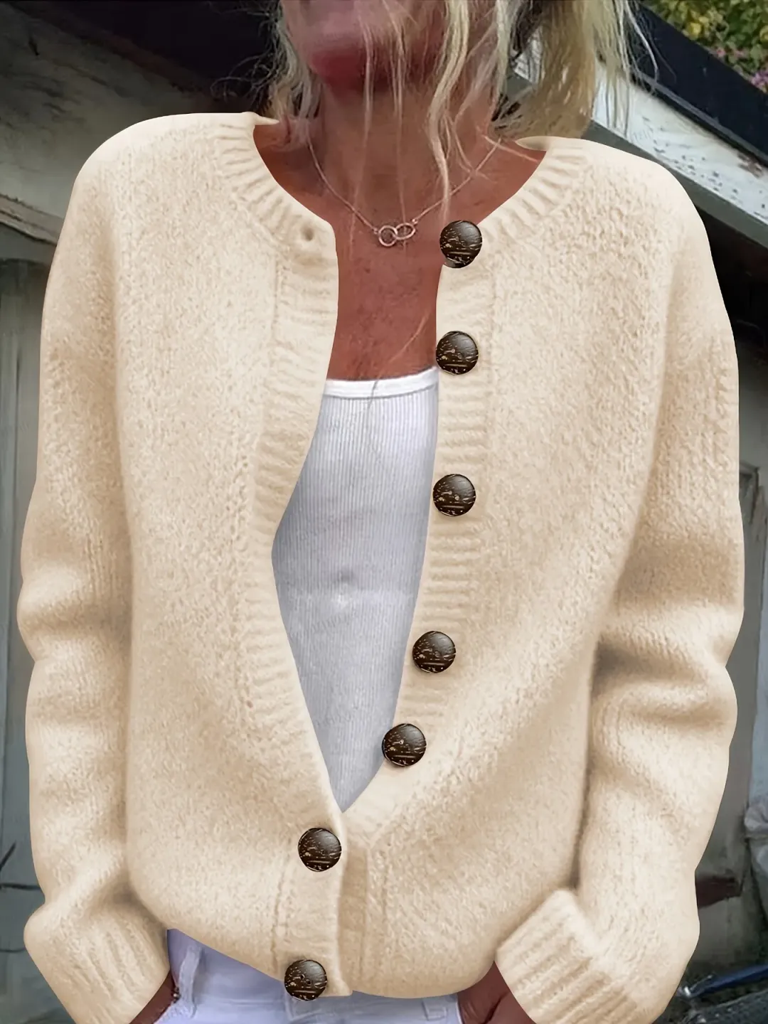 Neu eingetroffen 🔥 Luxuriös weiche Strickjacke mit Knopfleiste
