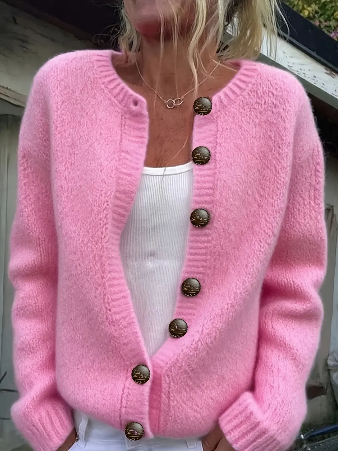 Neu eingetroffen 🔥 Luxuriös weiche Strickjacke mit Knopfleiste