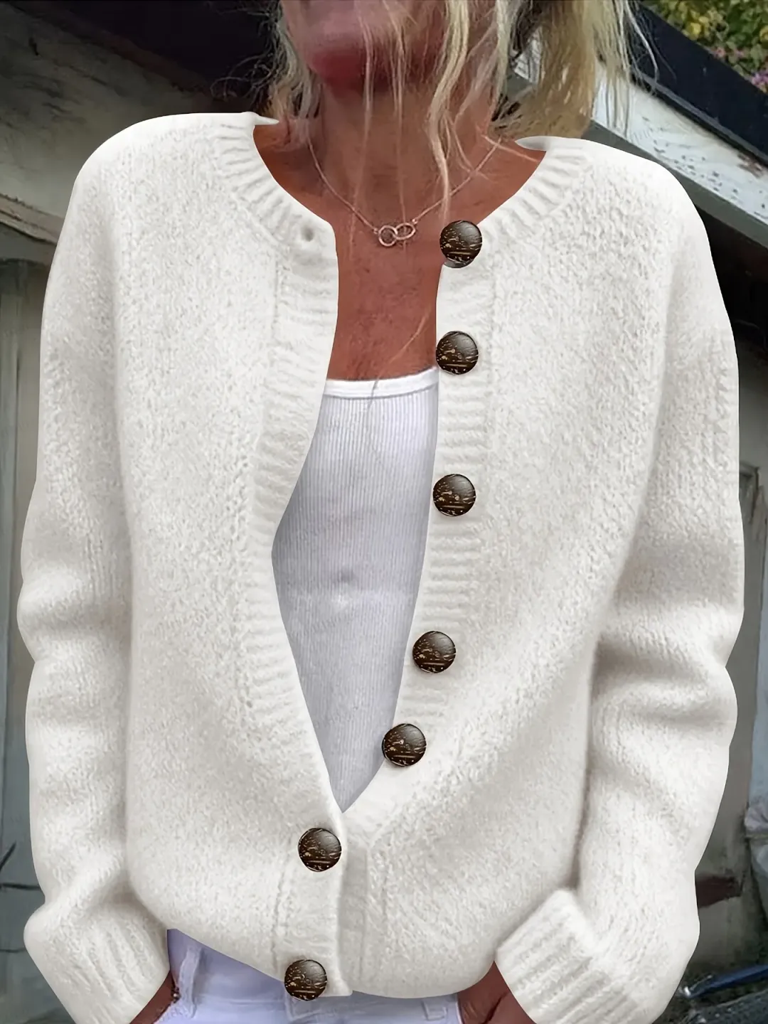 Neu eingetroffen 🔥 Luxuriös weiche Strickjacke mit Knopfleiste