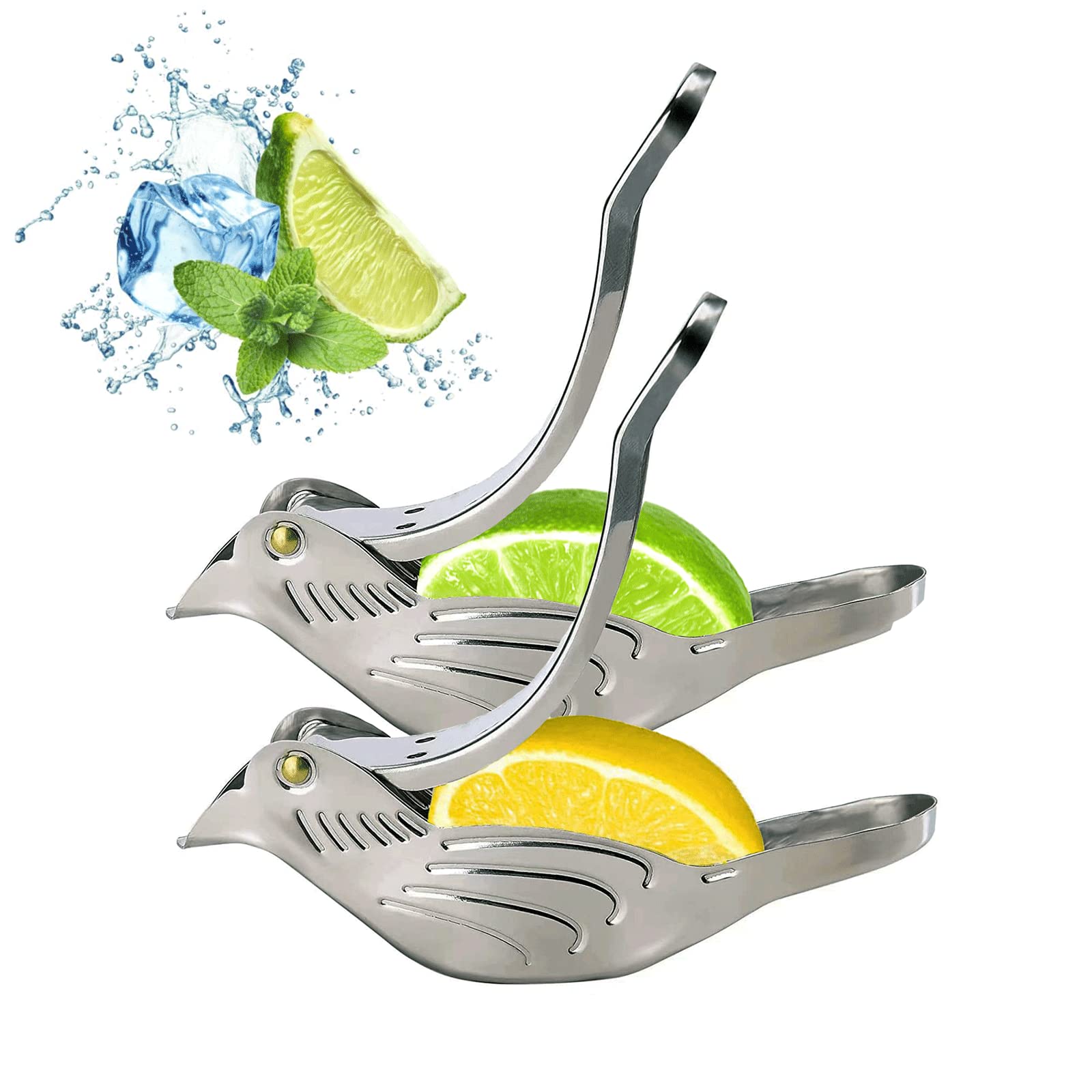 🐦Elegant Bird-Shaped Stainless Steel Manual Lemon and Lime Juicer, 🍋Portable Citrus Extruder Gadget