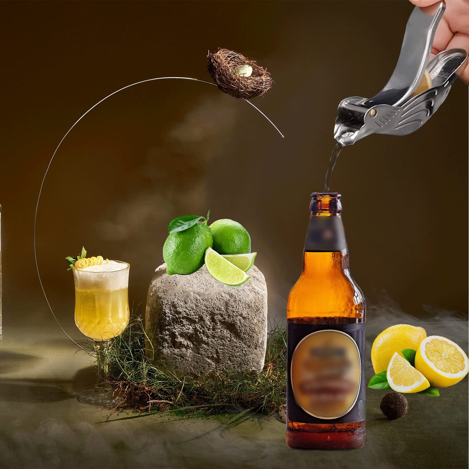 🐦Elegant Bird-Shaped Stainless Steel Manual Lemon and Lime Juicer, 🍋Portable Citrus Extruder Gadget