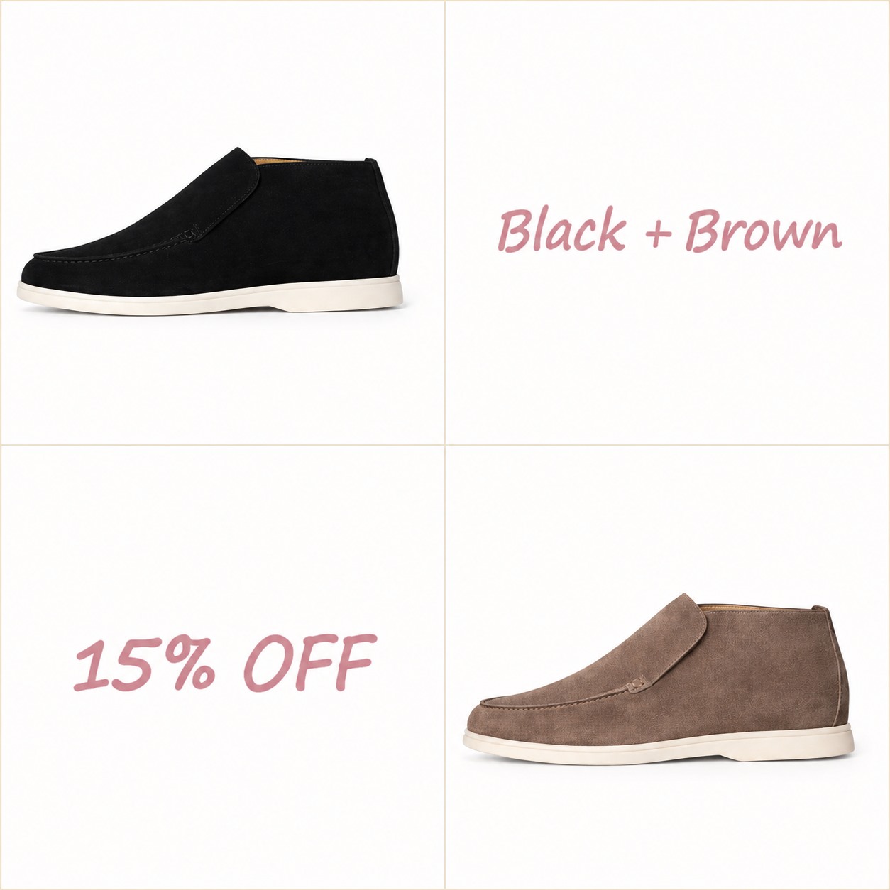 🔥Men’s Suede-Style Slip-On Loafers – 🎉Smart-Casual Moc-Toe Shoes