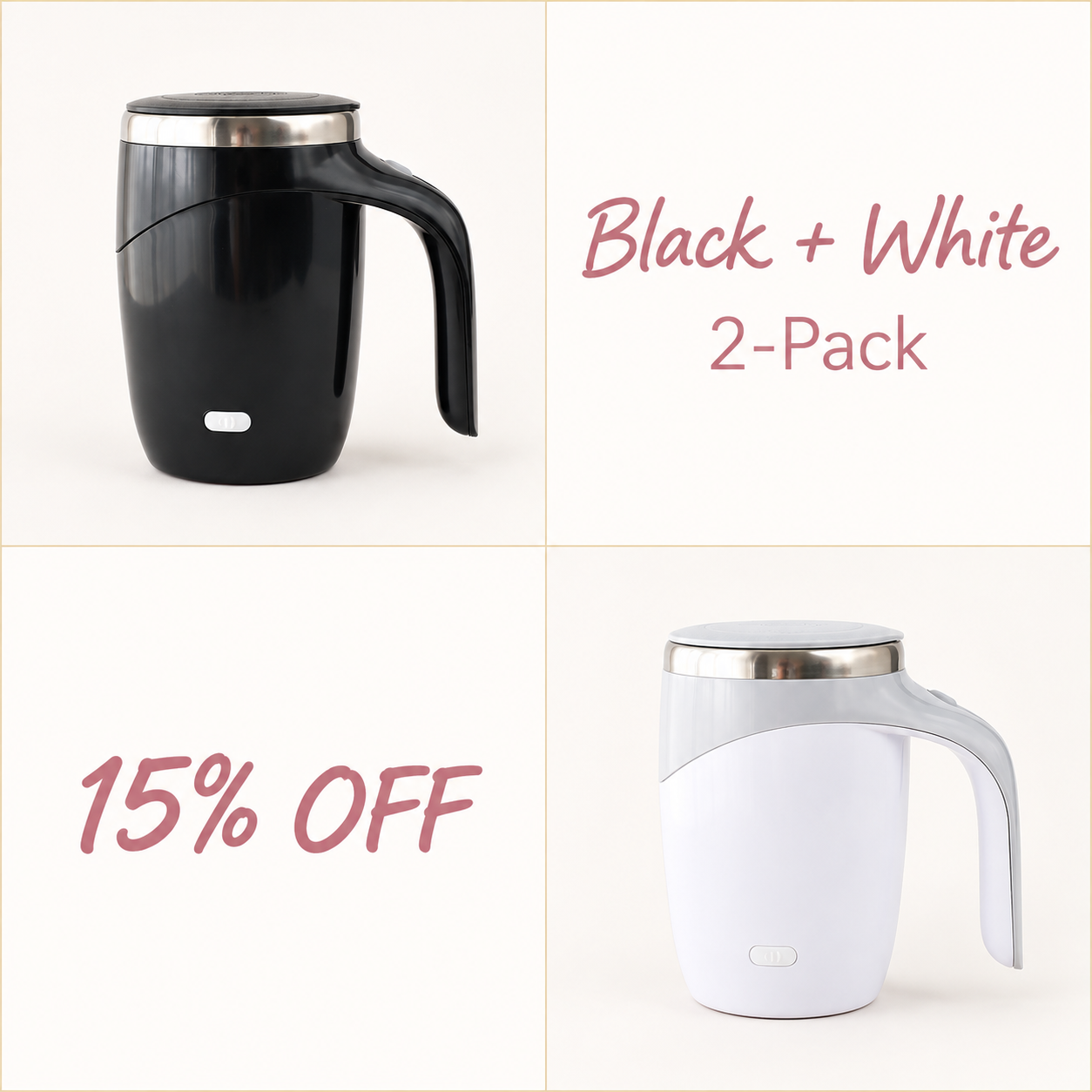 ✨✨✨SAY GOODBYE TO CLUMPS & COLD SIPS! The Mug That Mixes Your Drink FOR YOU-Like Magic!