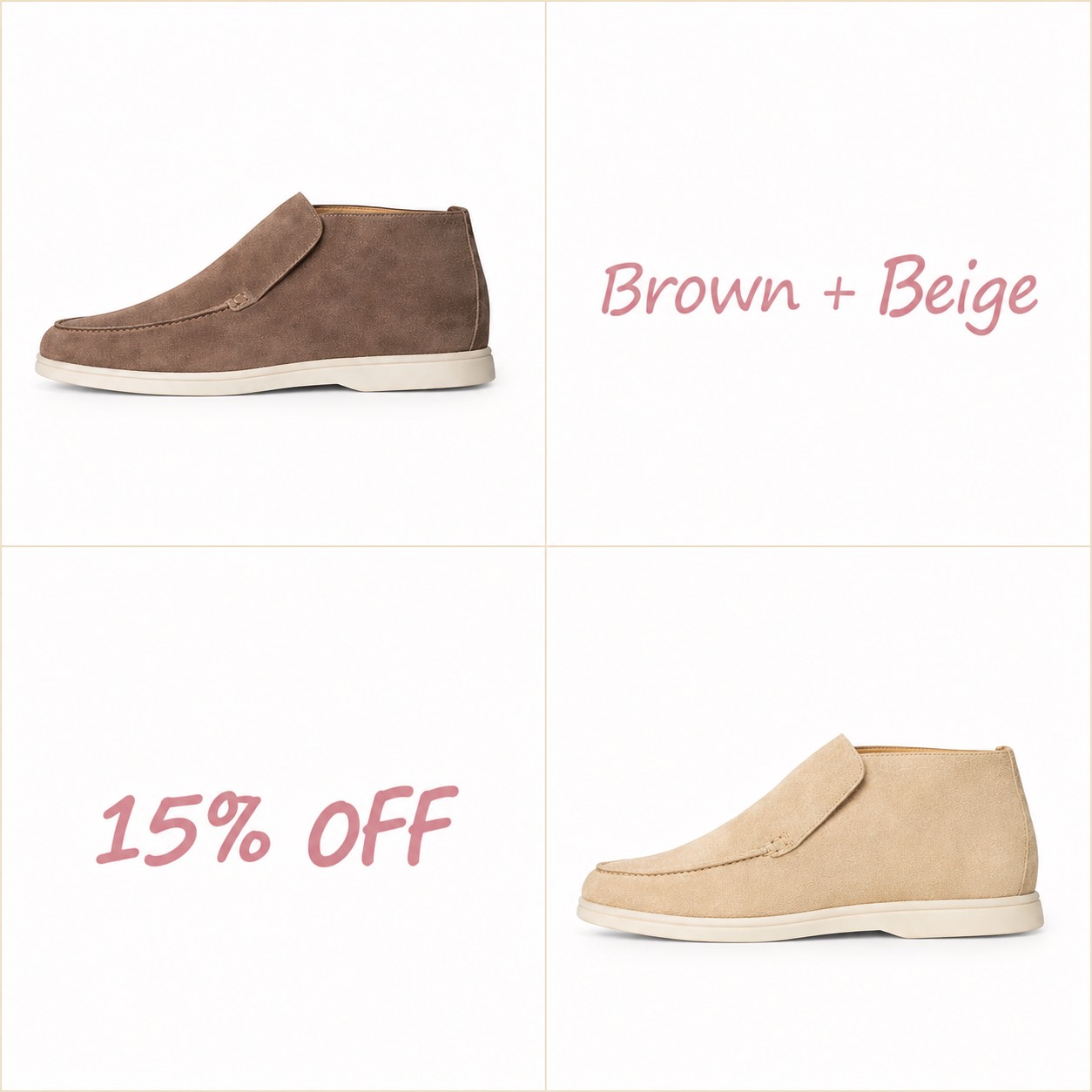 🔥Men’s Suede-Style Slip-On Loafers – 🎉Smart-Casual Moc-Toe Shoes