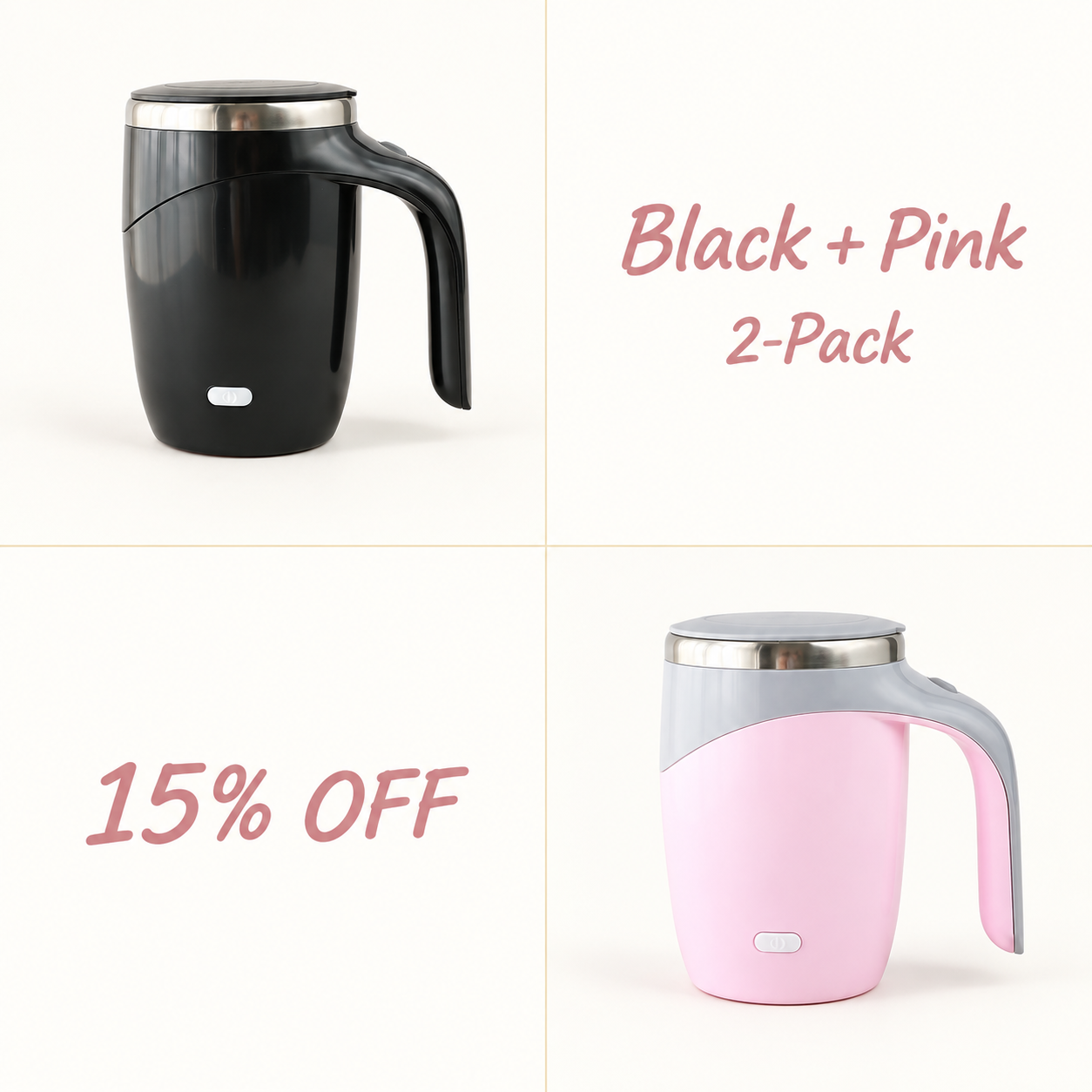✨✨✨SAY GOODBYE TO CLUMPS & COLD SIPS! The Mug That Mixes Your Drink FOR YOU-Like Magic!