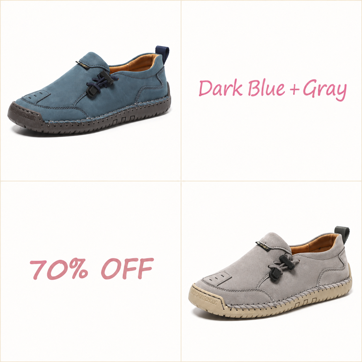 ⏰Limited-Time 70% Off: Genuine Leather Unisex Loafers | Casual Slip-On Walking Shoes | Ultimate Comfort for Men & Women