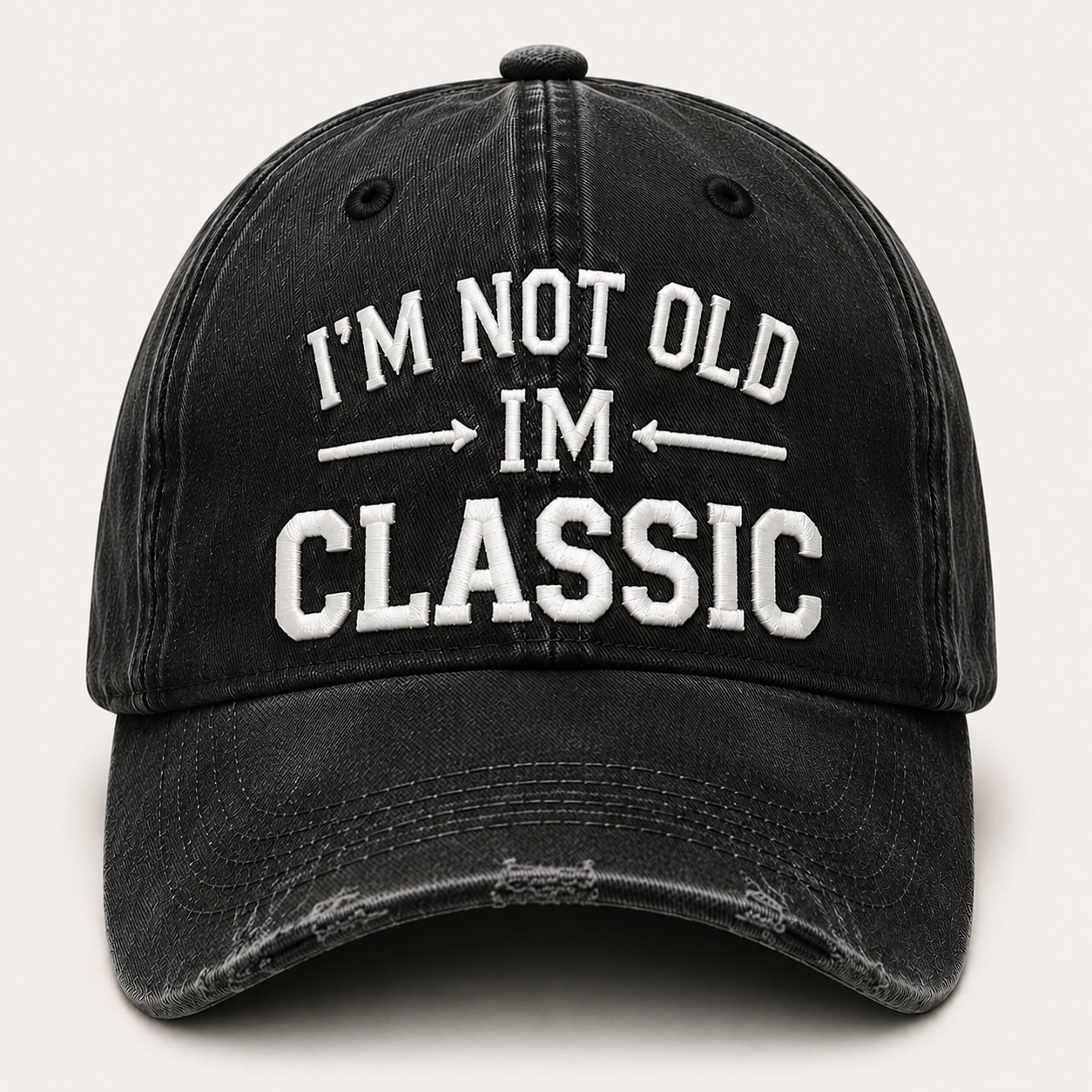 I’m Not Old I’m Classic Vintage Baseball Cap – Adjustable Washed Cotton Dad Hat, Unisex Casual Embroidered Hat for Everyday Wear & Outdoor Adventures
