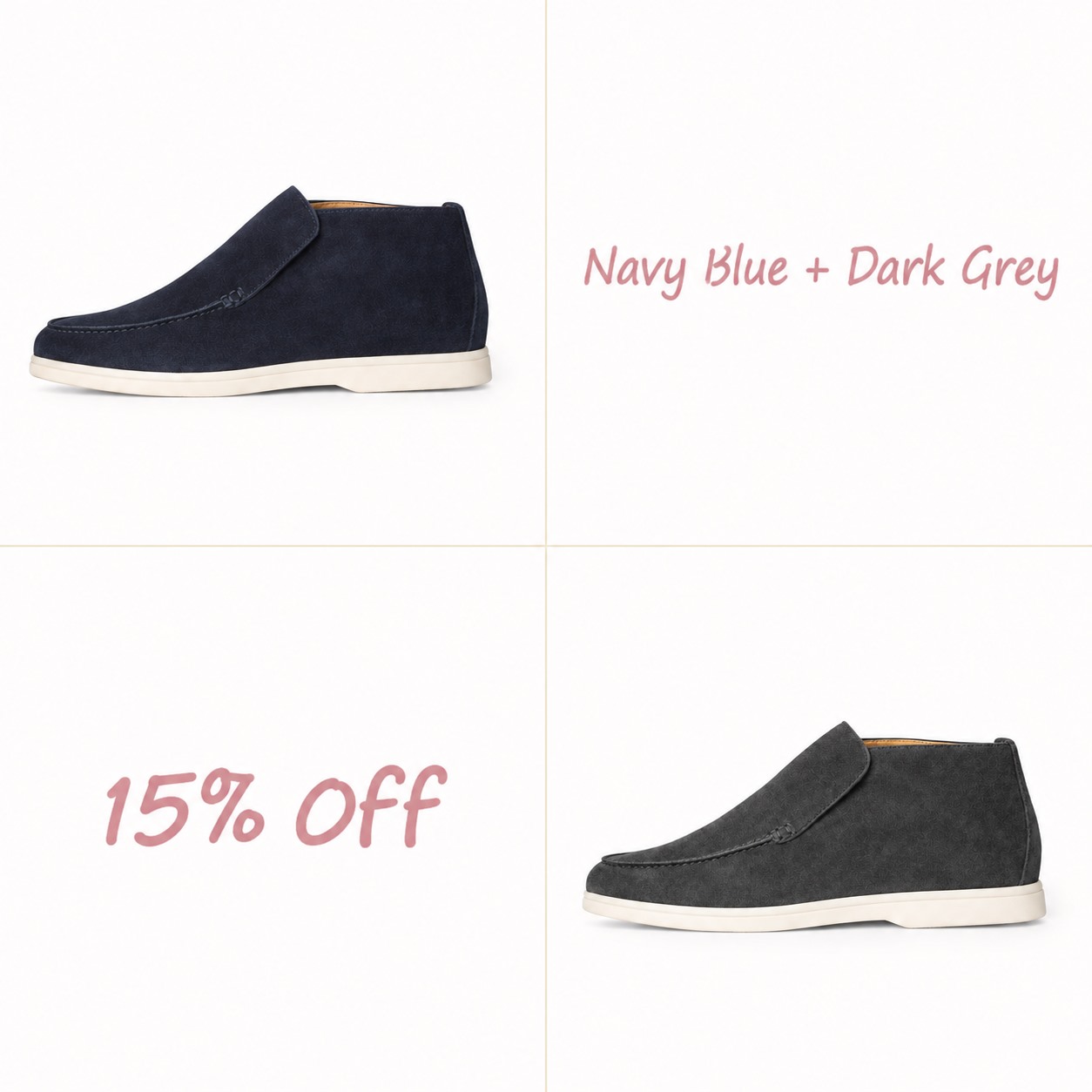 🔥Men’s Suede-Style Slip-On Loafers – 🎉Smart-Casual Moc-Toe Shoes