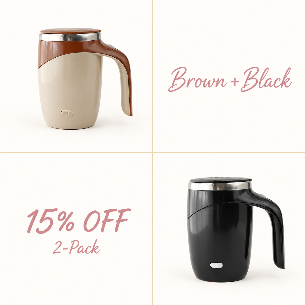 ✨✨✨SAY GOODBYE TO CLUMPS & COLD SIPS! The Mug That Mixes Your Drink FOR YOU-Like Magic!