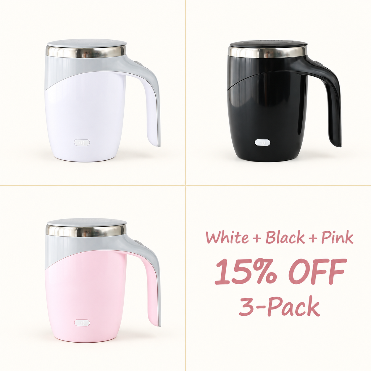 ✨✨✨SAY GOODBYE TO CLUMPS & COLD SIPS! The Mug That Mixes Your Drink FOR YOU-Like Magic!