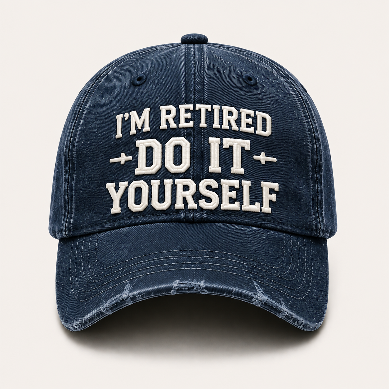 🧢 I’m Retired – Do It Yourself Vintage Baseball Cap, Funny Retirement Gift for Men & Women