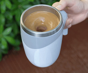 SAY GOODBYE TO CLUMPS & COLD SIPS! The Mug That Mixes Your Drink FOR YOU-Like Magic!