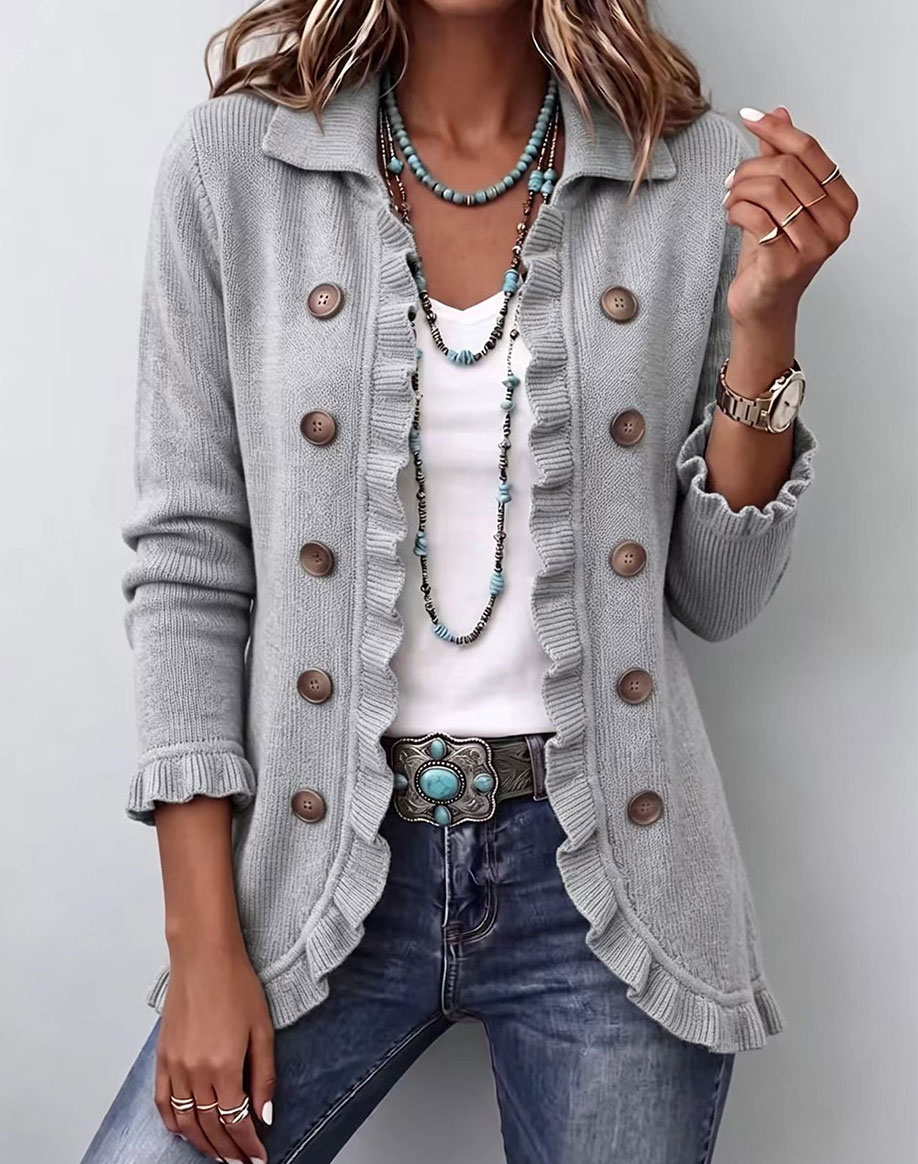 ⌛⌛⌛LAST DAY SAVE 49%🌸Boho-chic Floral Embroidered Utility Ruffled Trim Jacket