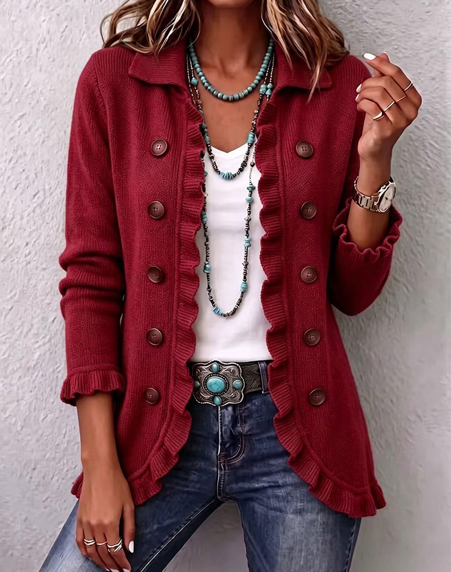 ⌛⌛⌛LAST DAY SAVE 49%🌸Boho-chic Floral Embroidered Utility Ruffled Trim Jacket