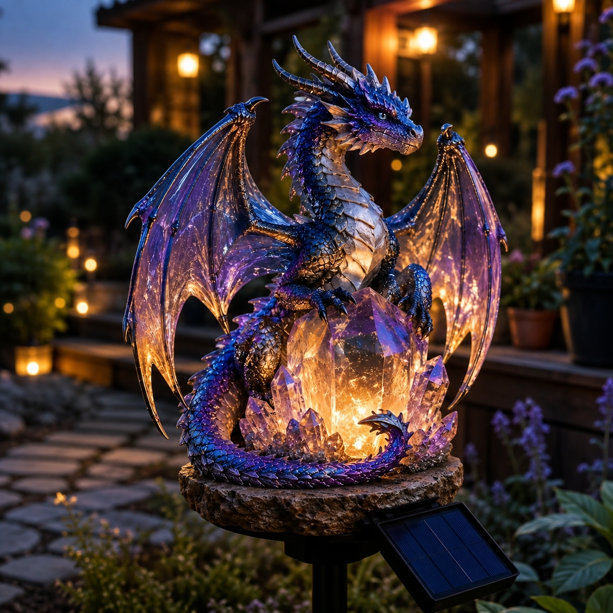 🐉 Solar Dragon Garden Lights – Magical Outdoor Glow for Gardens, Patios & Pathways ✨