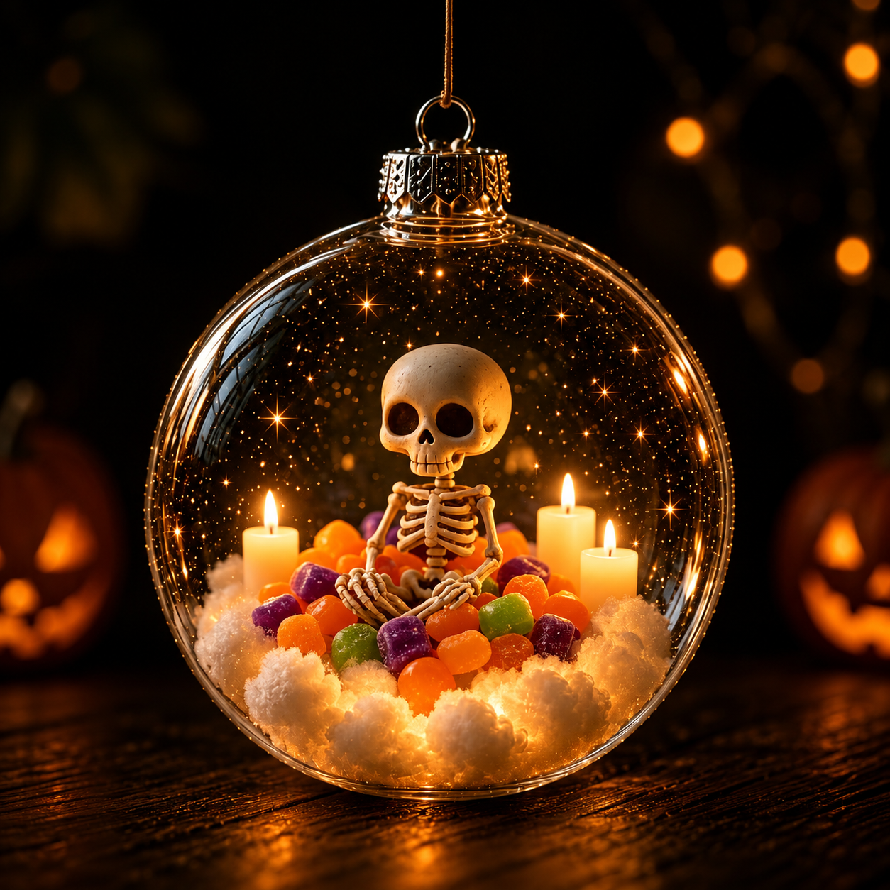 🎃✨ Enchanted Halloween Glowing Ornament – Cozy Light-Up Ghost, Witch, Cat & Pumpkin Décor 👻🐈‍⬛