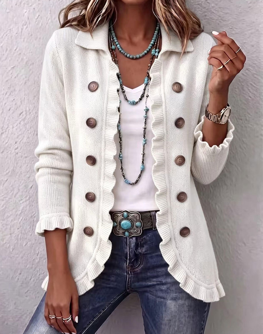 ⌛⌛⌛LAST DAY SAVE 49%🌸Boho-chic Floral Embroidered Utility Ruffled Trim Jacket
