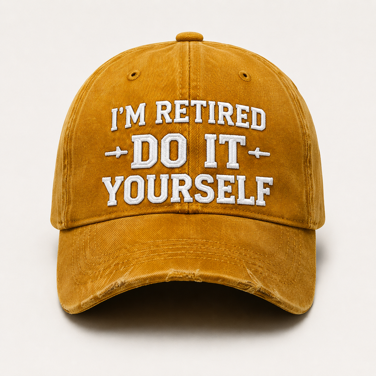 🧢 I’m Retired – Do It Yourself Vintage Baseball Cap, Funny Retirement Gift for Men & Women