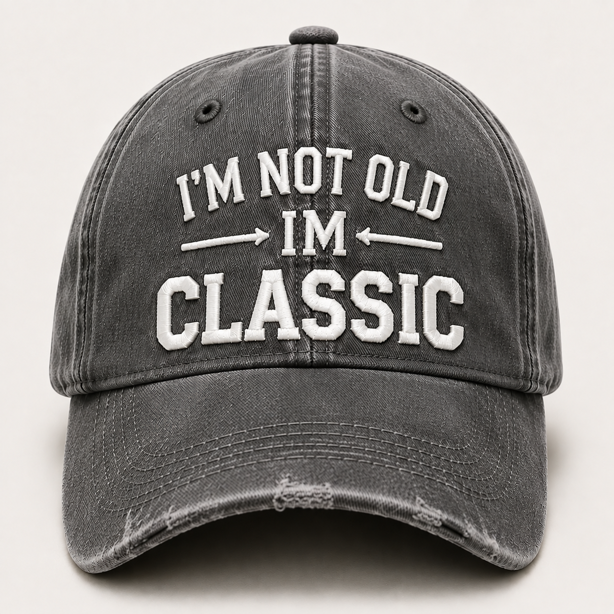 I’m Not Old I’m Classic Vintage Baseball Cap – Adjustable Washed Cotton Dad Hat, Unisex Casual Embroidered Hat for Everyday Wear & Outdoor Adventures