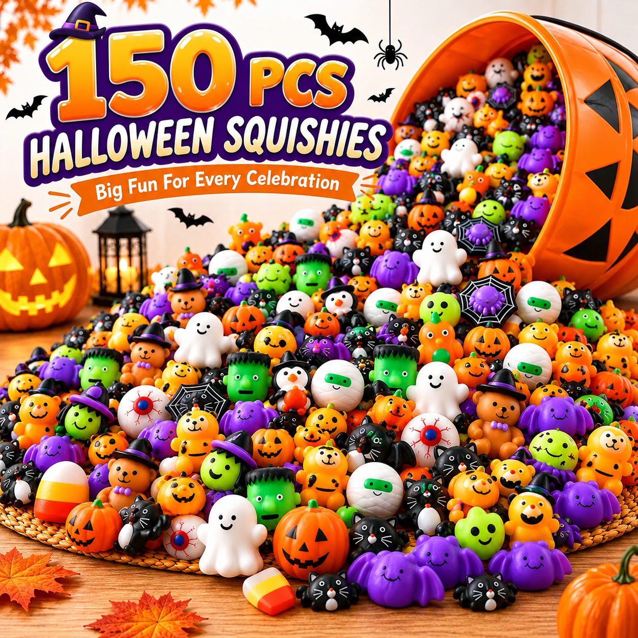 🔥Last Day 50% OFF - 🎃 50PCS Halloween Mochi Squishy Toys