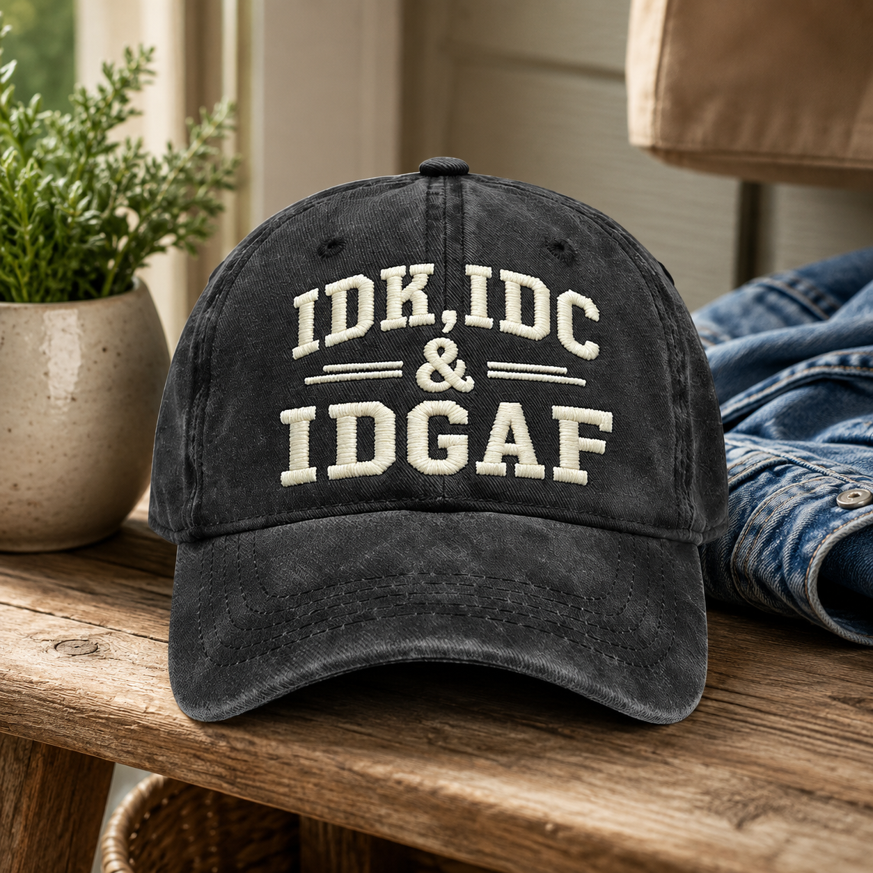 Customer review photo for 🧢 Vintage Washed Embroidered Baseball Cap – Adjustable Unisex Casual Hat