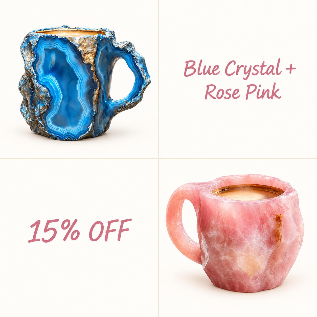 💎Gemstone-Inspired Sculptural Mug – Artistic Geode-Style Coffee Cup ☕✨