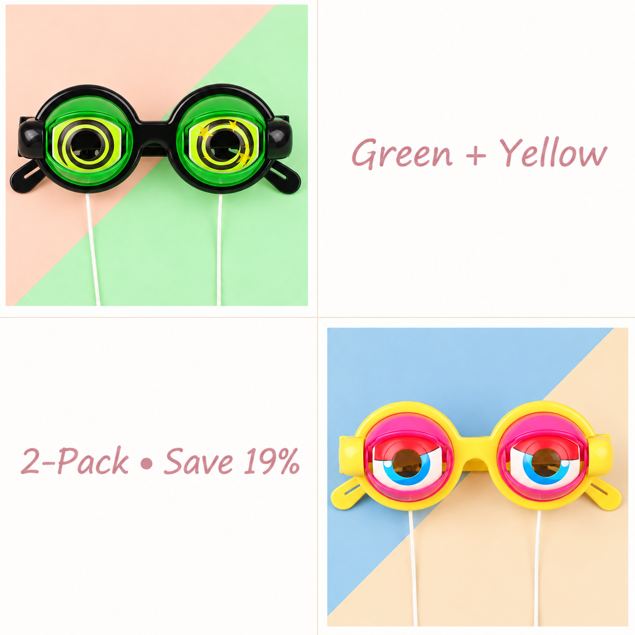 🤣Funny Blinking Eye Glasses – ✨Novelty Party