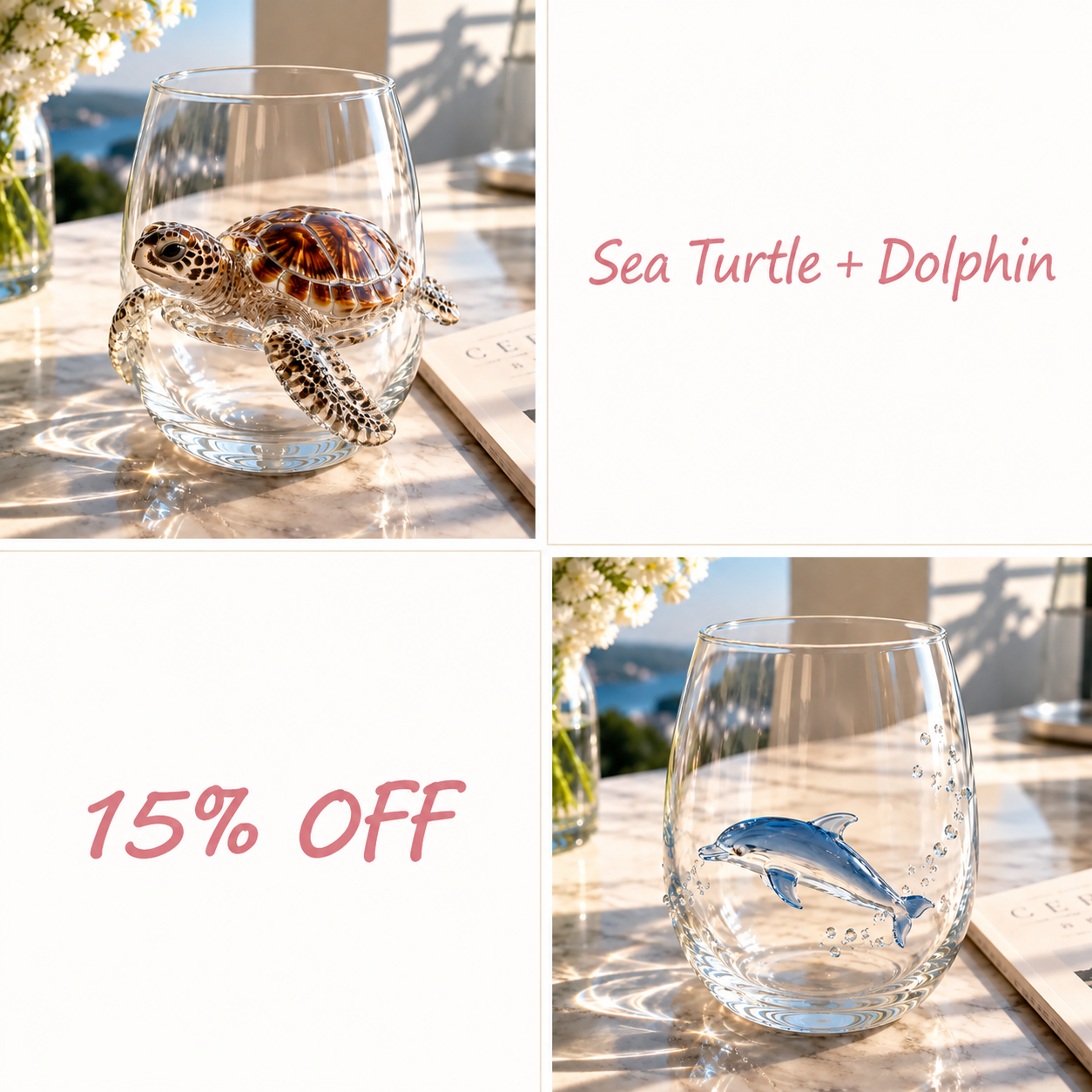 🌊🌊🌊 Last Day 49% OFF – 🐙3D Ocean Animal Glassware Collection