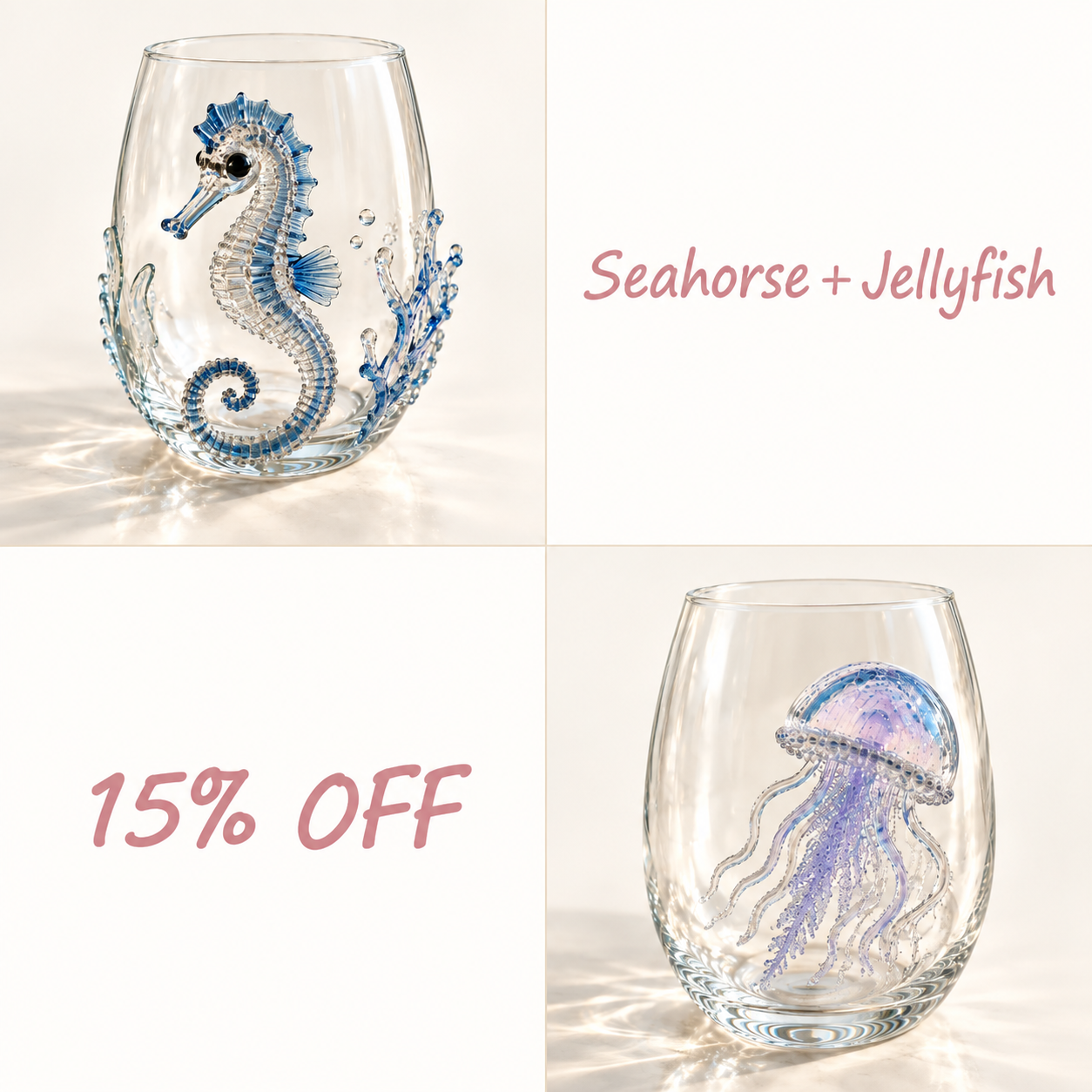 🌊🌊🌊 Last Day 49% OFF – 🐙3D Ocean Animal Glassware Collection