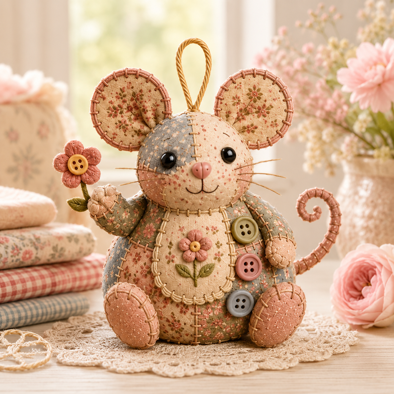 DIY Patchwork Animal Ornament Kit – 16 Adorable Handmade Styles 🧵🐮🐦