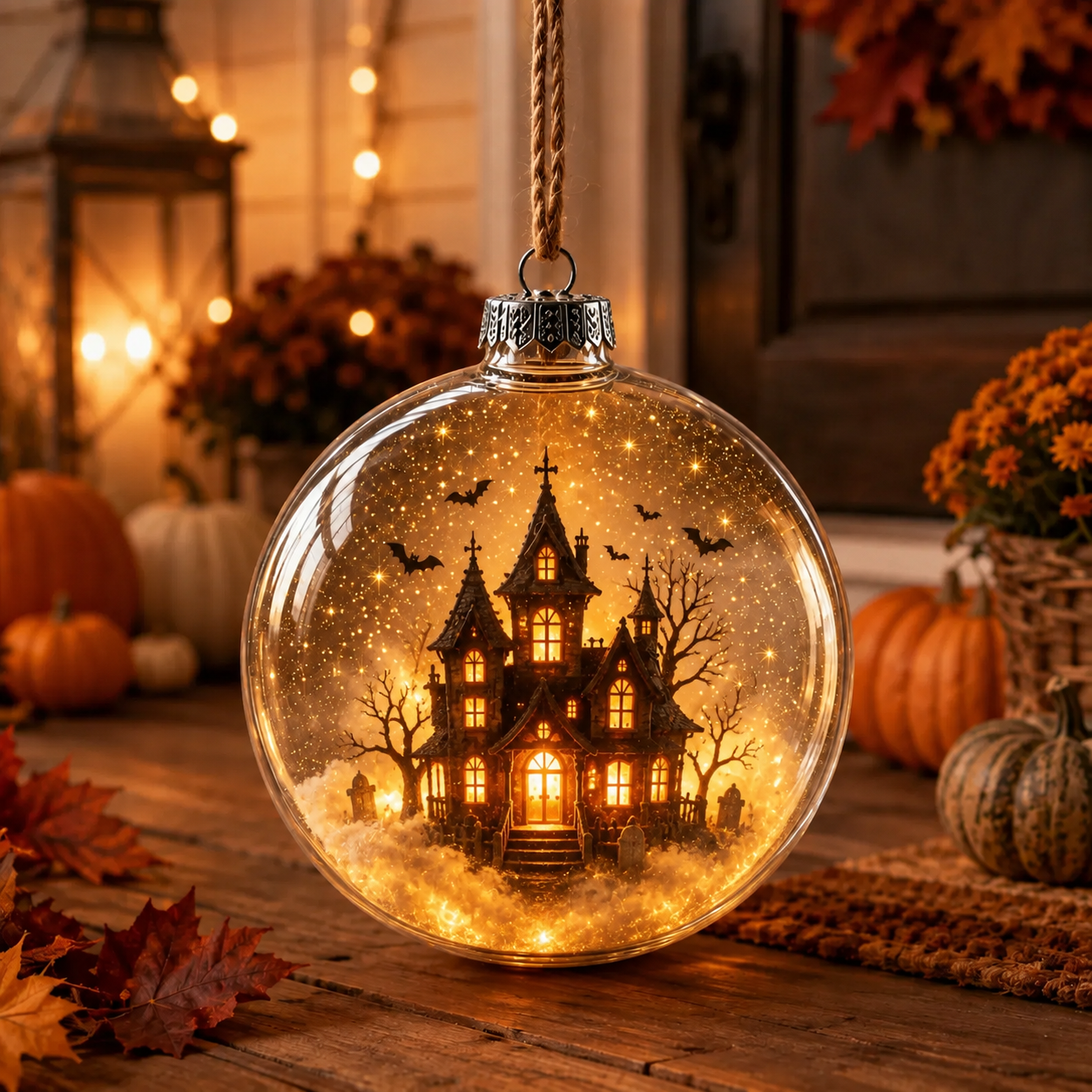 🎃✨ Enchanted Halloween Glowing Ornament – Cozy Light-Up Ghost, Witch, Cat & Pumpkin Décor 👻🐈‍⬛