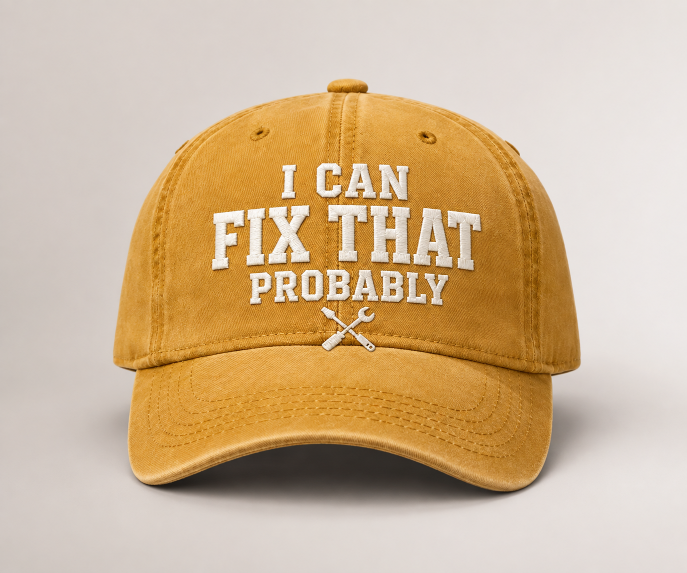 🧢Men’s “I Can Fix That Probably” Vintage Embroidered Baseball Cap