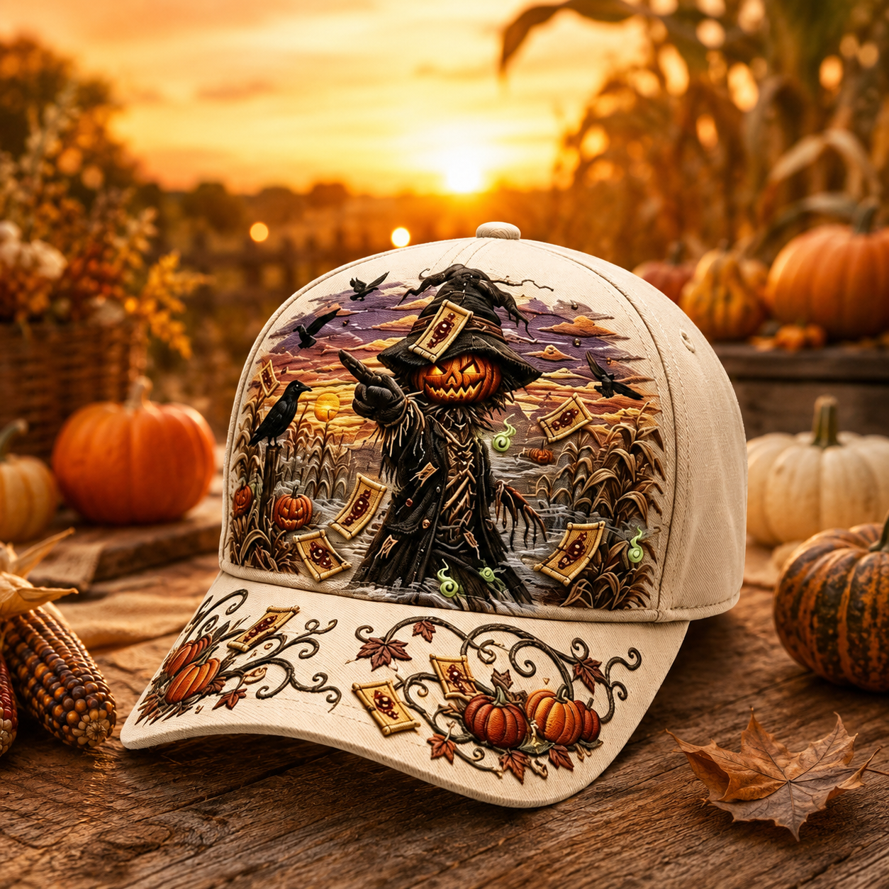 🎃 Halloween Embroidered Baseball Cap for Men – Spooky Skull, Ghost & Pumpkin Designs 👻🧢