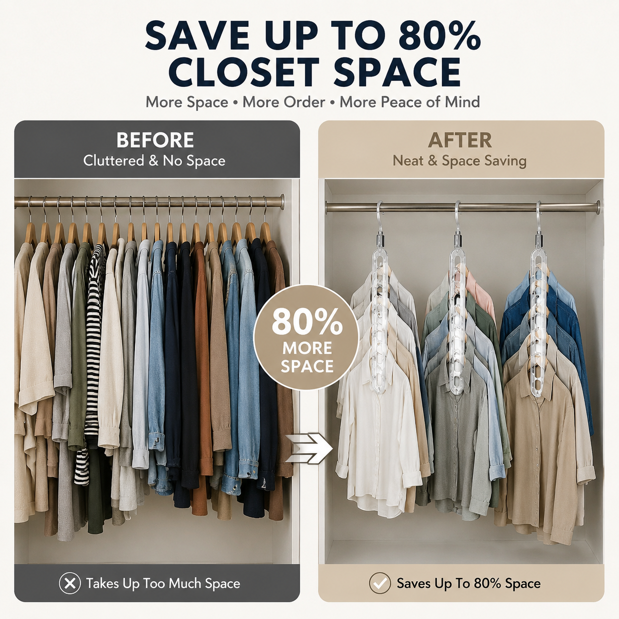 9-In-1 Space Saving Hanger – Maximize Your Closet Space & Keep Clothes Organized
