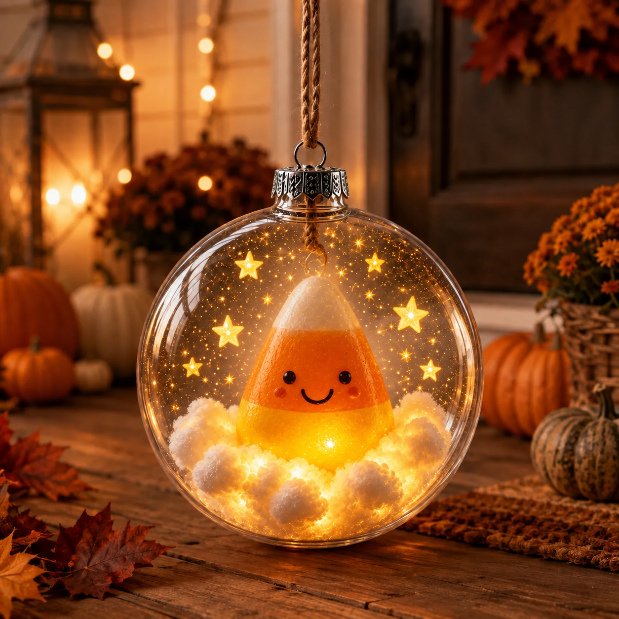 🎃✨ Enchanted Halloween Glowing Ornament – Cozy Light-Up Ghost, Witch, Cat & Pumpkin Décor 👻🐈‍⬛