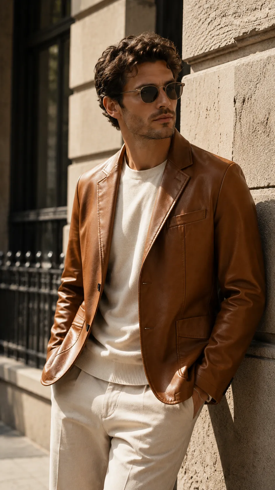 📢📢 70% OFF!!  Men’s Classic Leather-Look Blazer