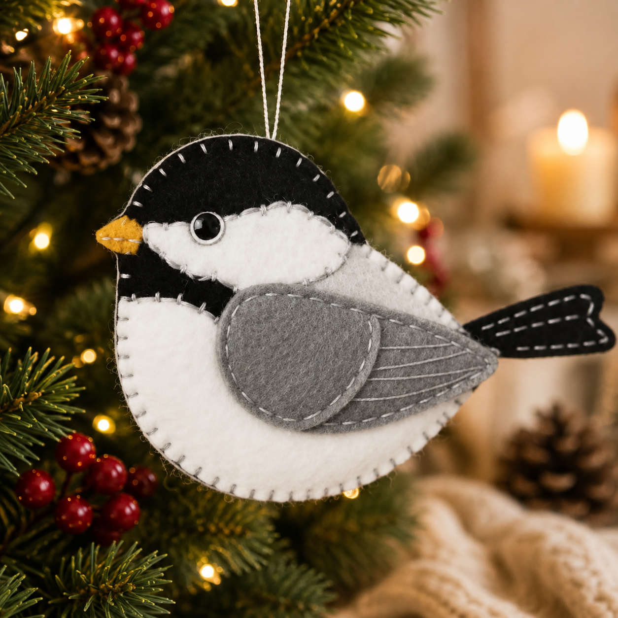 🎄 21-Piece Whimsical Christmas Ornament Collection ✨ Cute Cats, Birds & Woodland Holiday Keepsakes