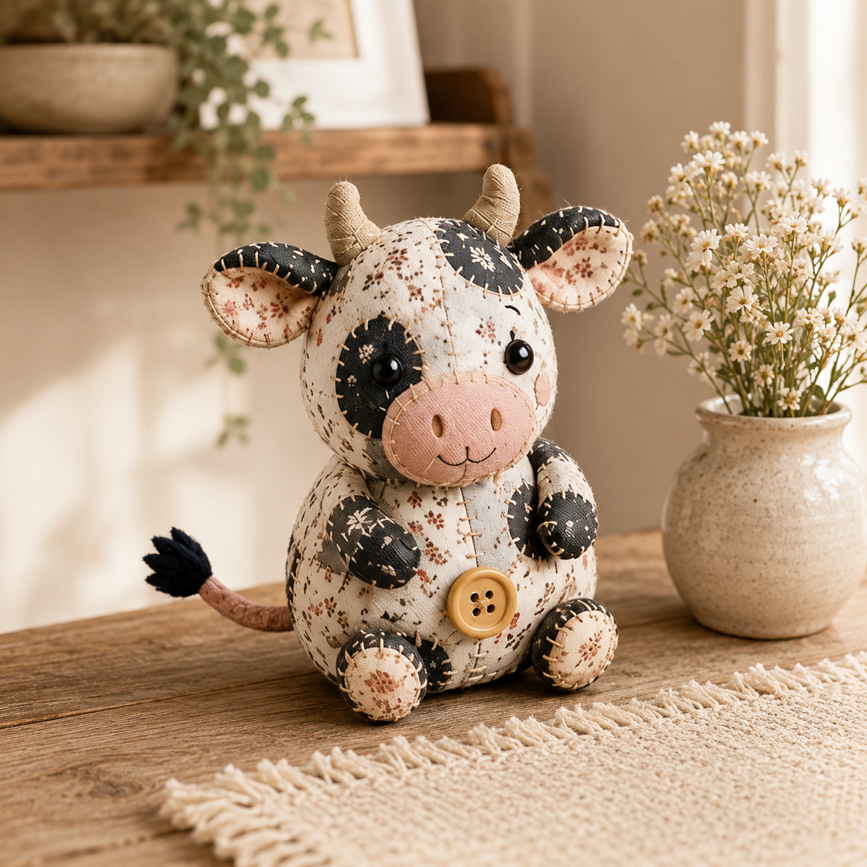 DIY Patchwork Animal Ornament Kit – 16 Adorable Handmade Styles 🧵🐮🐦