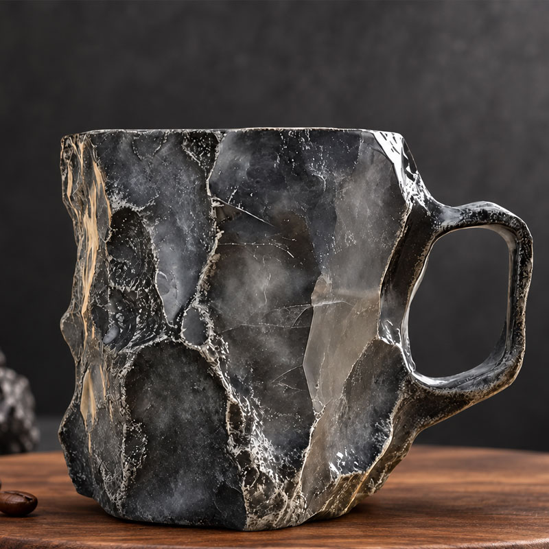 💎Gemstone-Inspired Sculptural Mug – Artistic Geode-Style Coffee Cup ☕✨