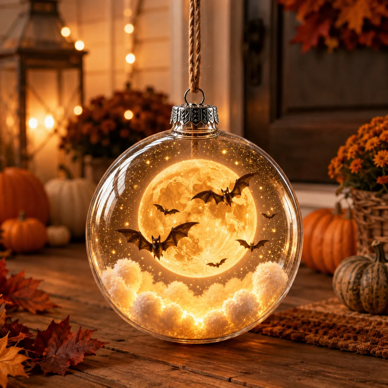 🎃✨ Enchanted Halloween Glowing Ornament – Cozy Light-Up Ghost, Witch, Cat & Pumpkin Décor 👻🐈‍⬛