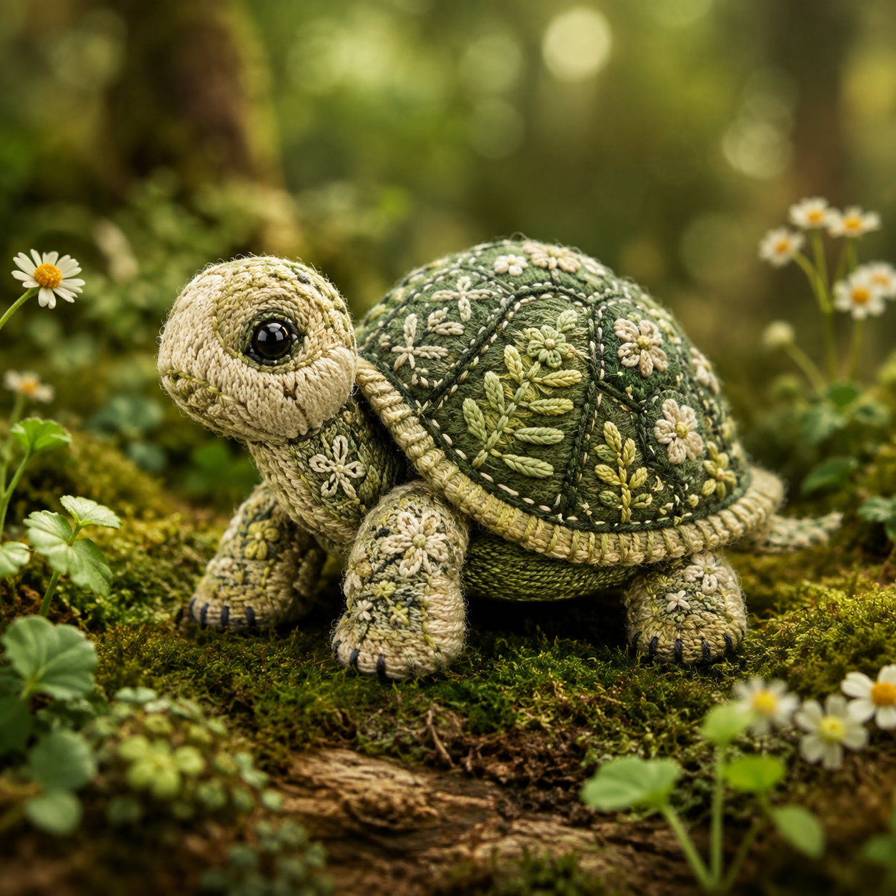 # Whimsical Woodland Animal Figurines – Embroidered Floral Decor & Gift Collection 🌿🦉✨