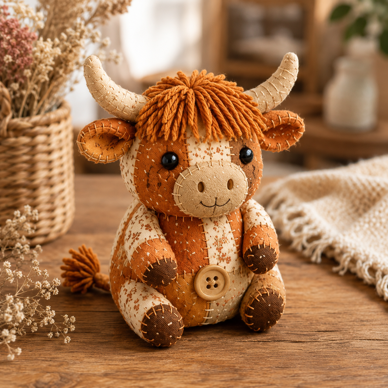 DIY Patchwork Animal Ornament Kit – 16 Adorable Handmade Styles 🧵🐮🐦