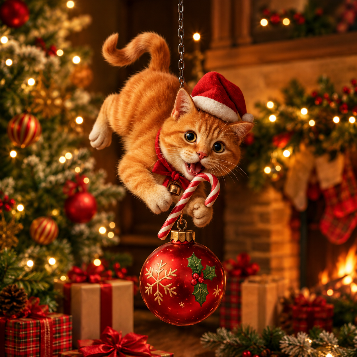 🎄 21-Piece Whimsical Christmas Ornament Collection ✨ Cute Cats, Birds & Woodland Holiday Keepsakes
