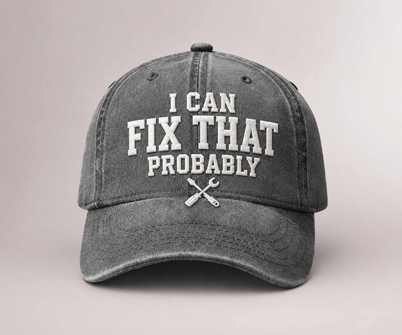 🧢Men’s “I Can Fix That Probably” Vintage Embroidered Baseball Cap