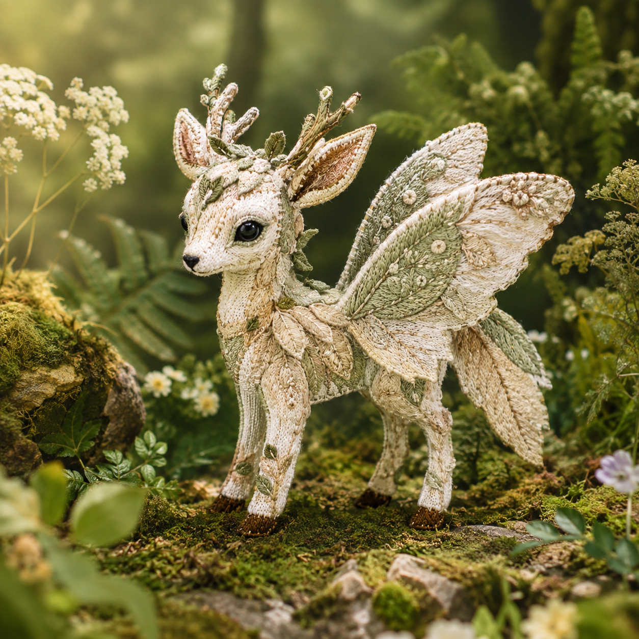 # Whimsical Woodland Animal Figurines – Embroidered Floral Decor & Gift Collection 🌿🦉✨